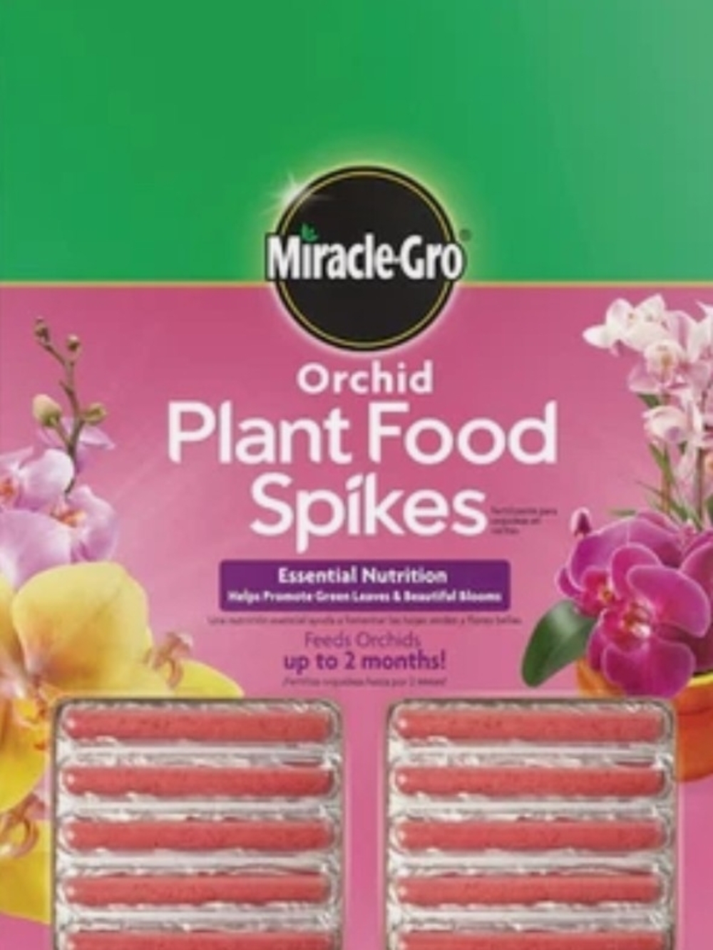 Miracle Orchid Plant 10 Pack Fertilizer Spikes - Pink